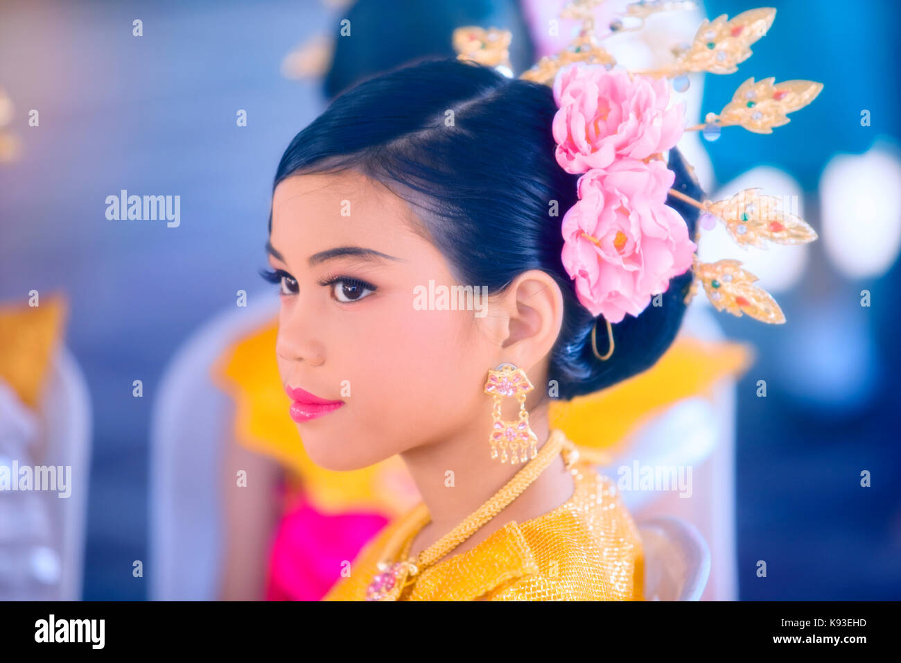 Young thai girl in Bangkok Stock Photo