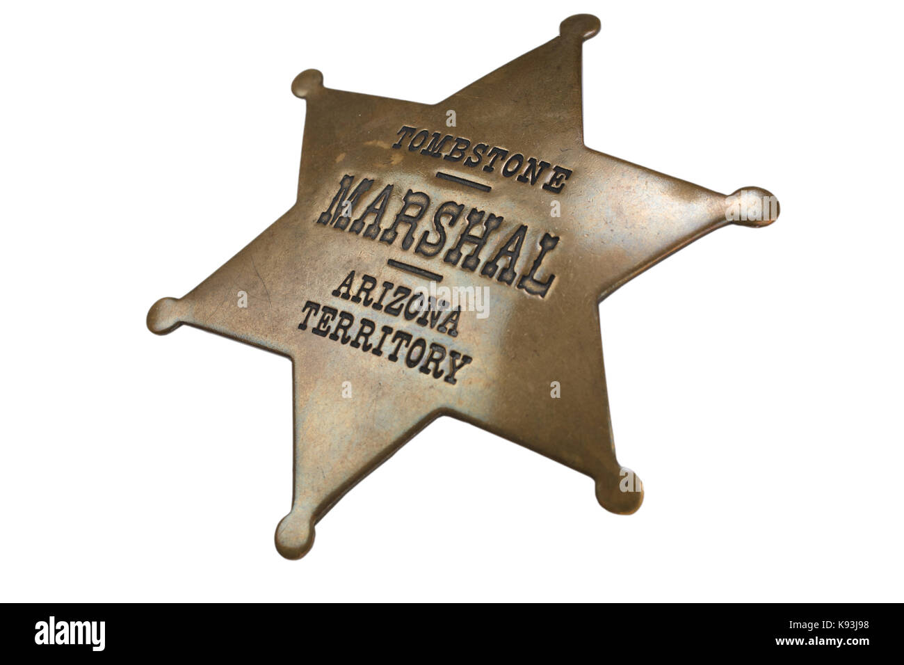Western-style sheriff badge Stock Photo