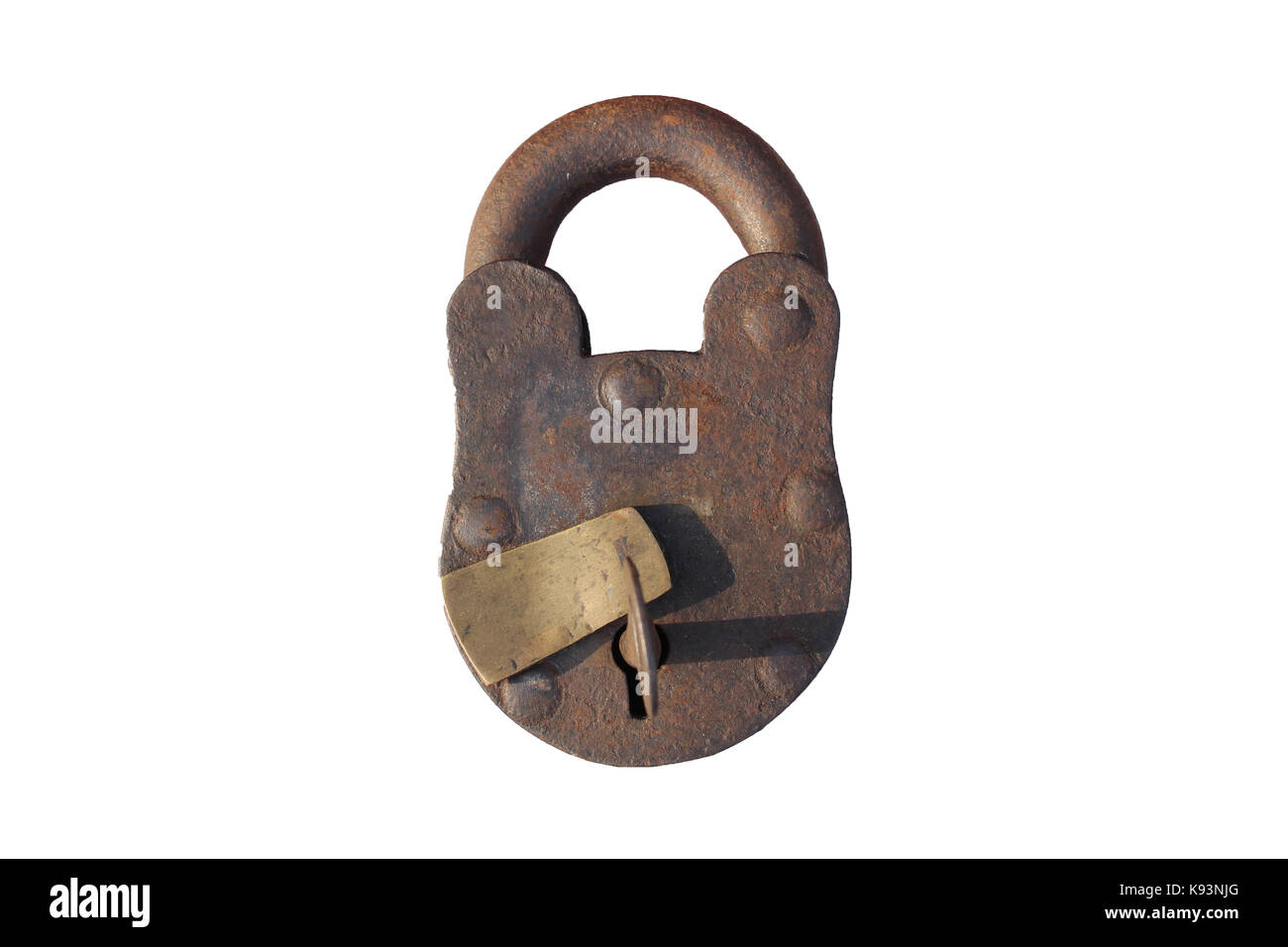 vintage lock on isolated Stock Photo - Alamy