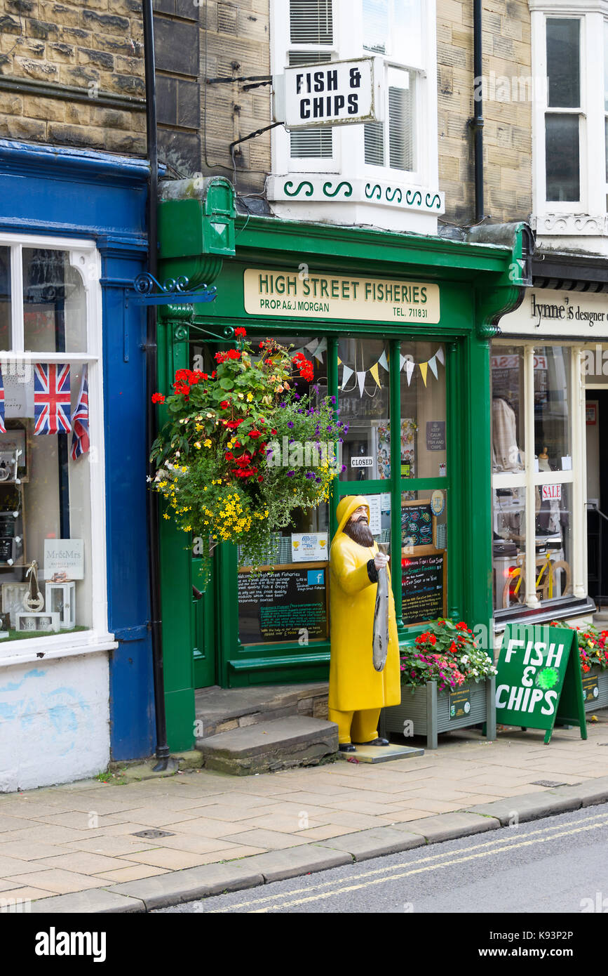 High Street Fisheries Fish and Chip Shop in Pateley Bridge North Yorkshire England United Kingdom UK Stock Photo