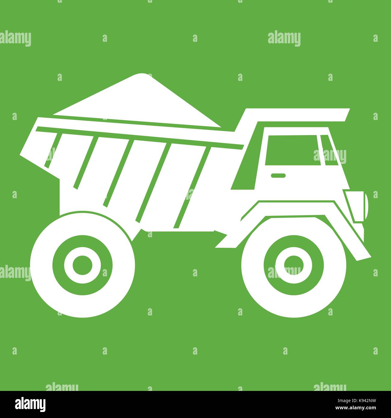 Dump truck with sand icon green Stock Vector Image & Art - Alamy