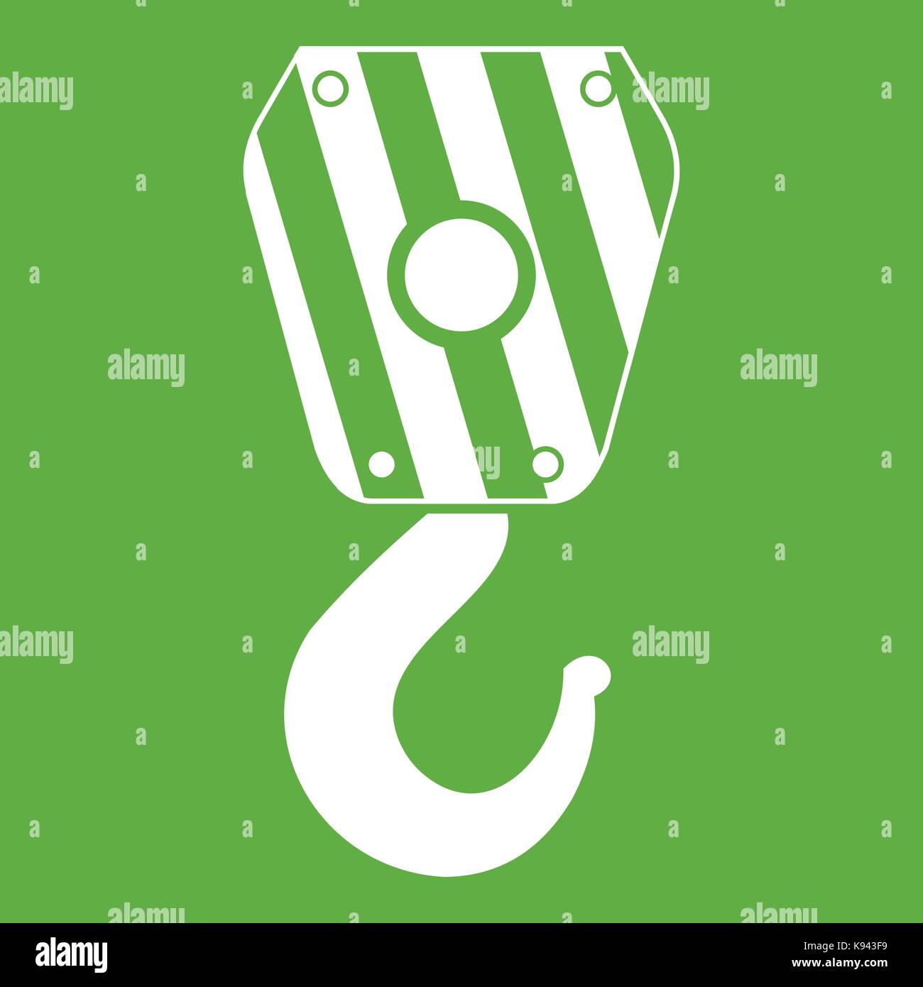 Crane hook icon green Stock Vector Image & Art - Alamy