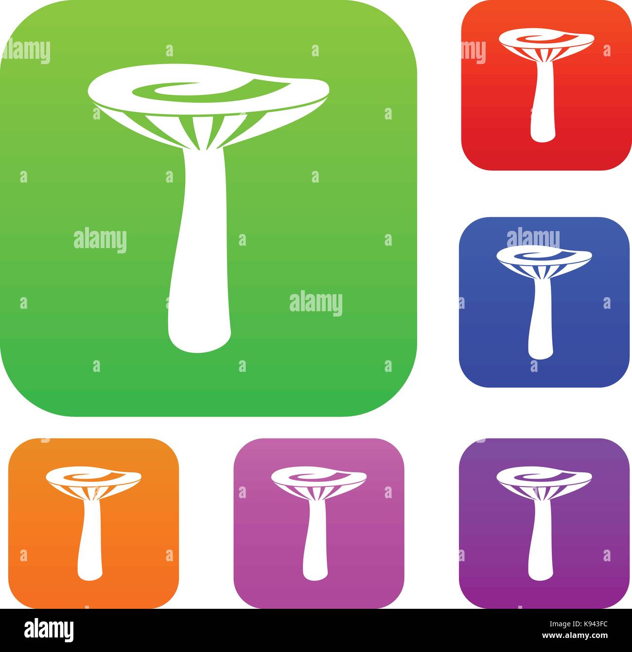Mushroom set color collection Stock Vector Image & Art - Alamy