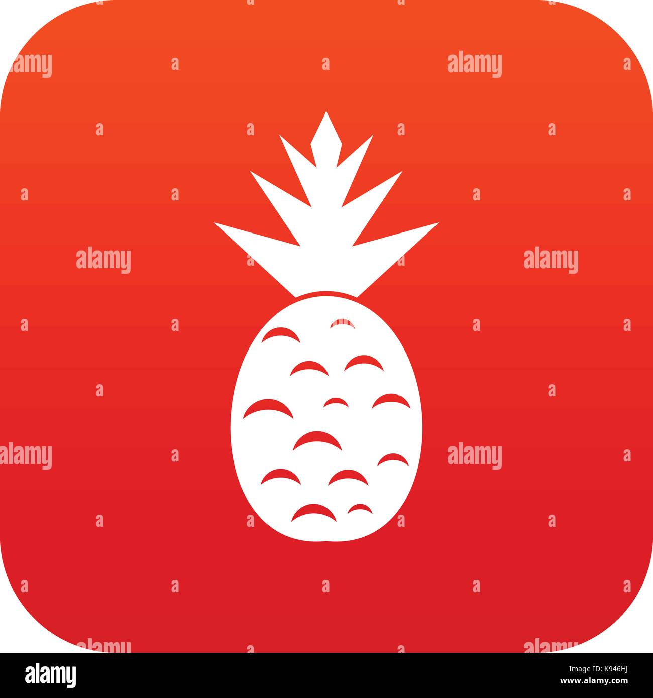 Pineapple icon digital red Stock Vector Image & Art - Alamy