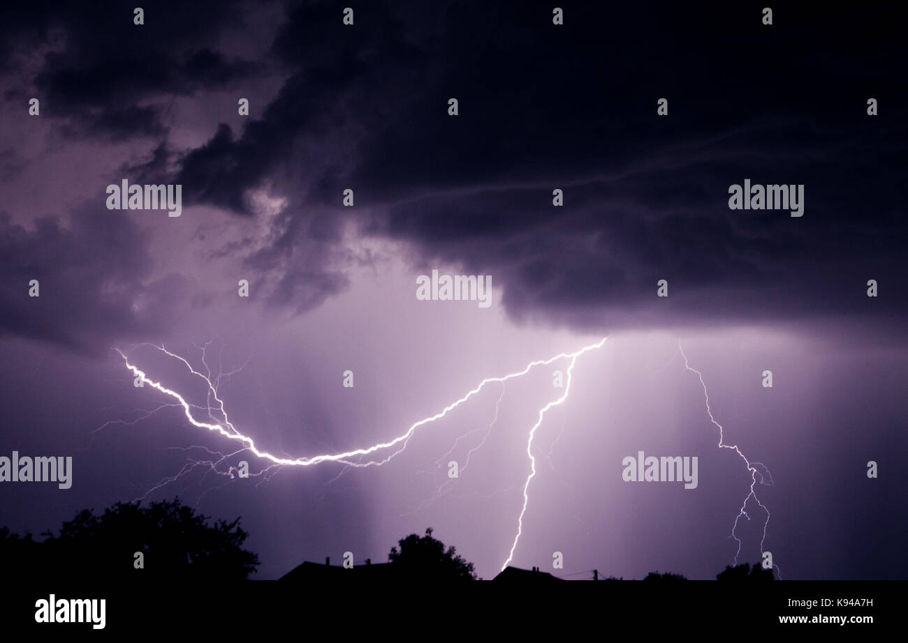 Lightning with a thunder Stock Photo