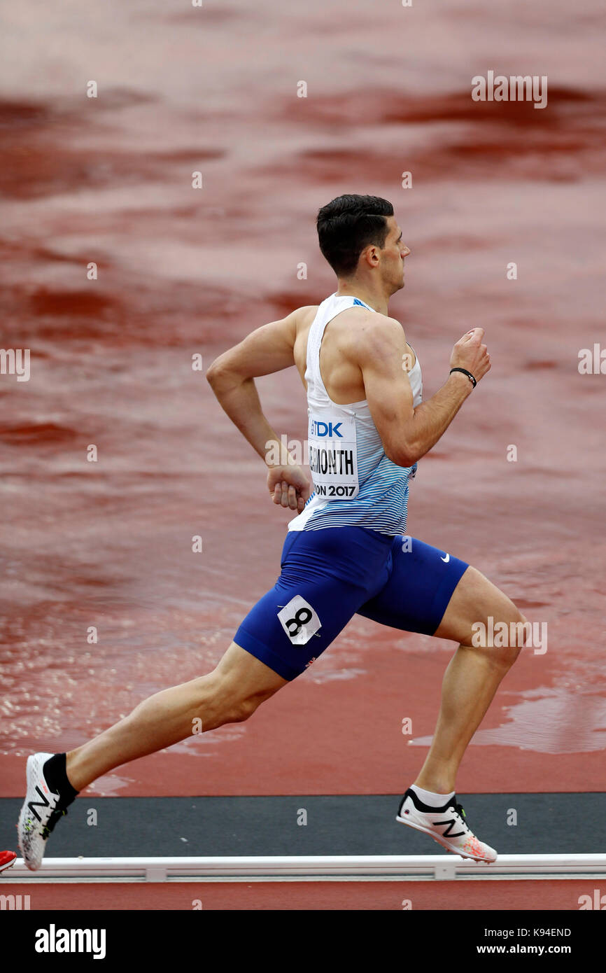 Guy LEARMONTH (Great Britain) competing in the Men's 800m Heat 6 at the 2017, IAAF World Championships, Queen Elizabeth Olympic Park, Stratford, London, UK. Stock Photo