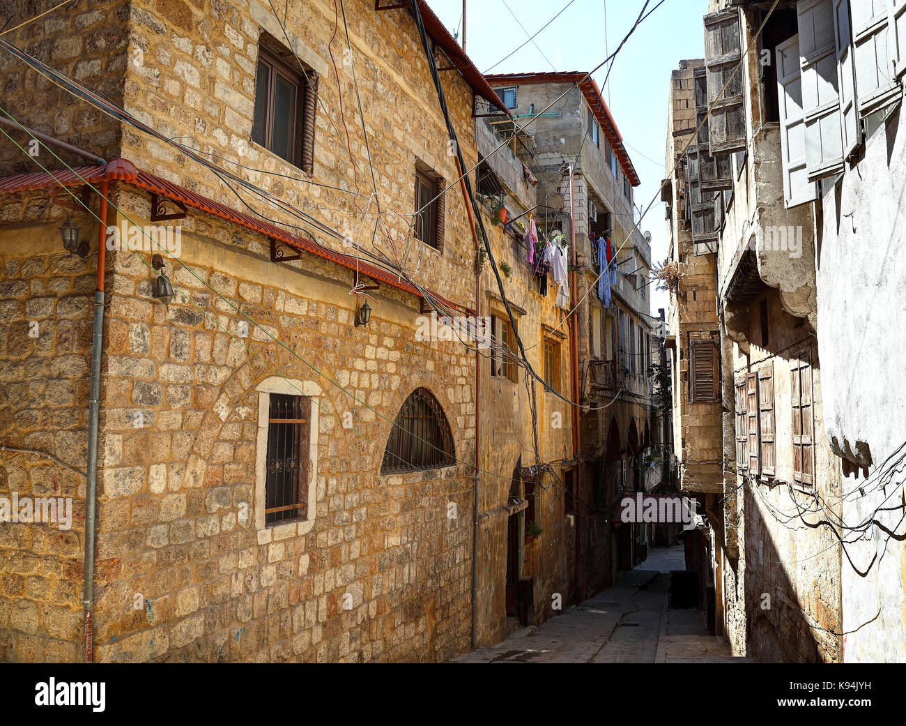 The streets of old Tripoli, Lebanon Stock Photo
