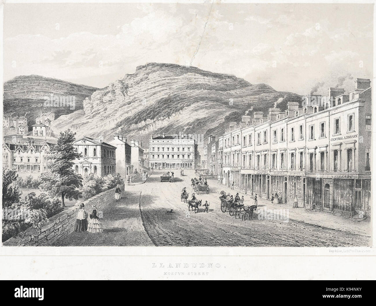 Llandudno, Mostyn Street Stock Photo - Alamy