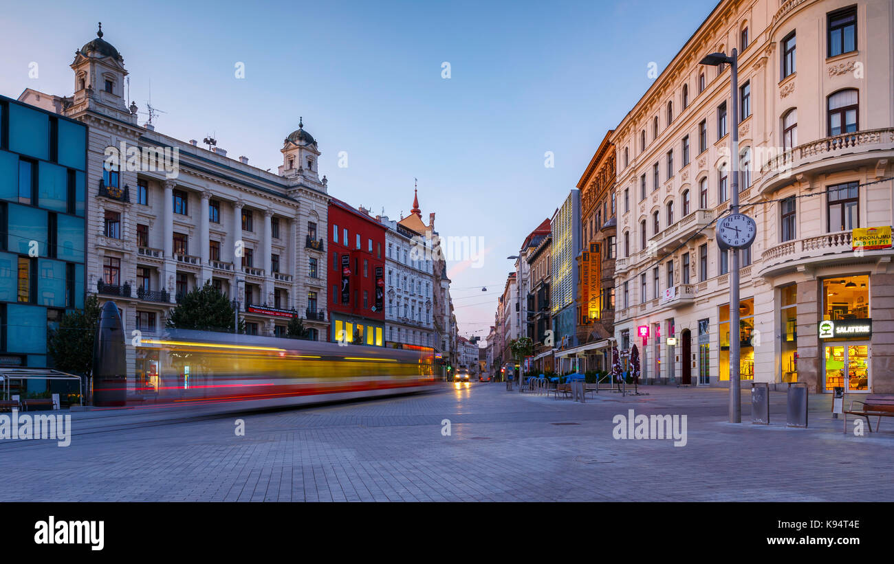 Square in the old town of Brno, Czech Republic. Stock Photo