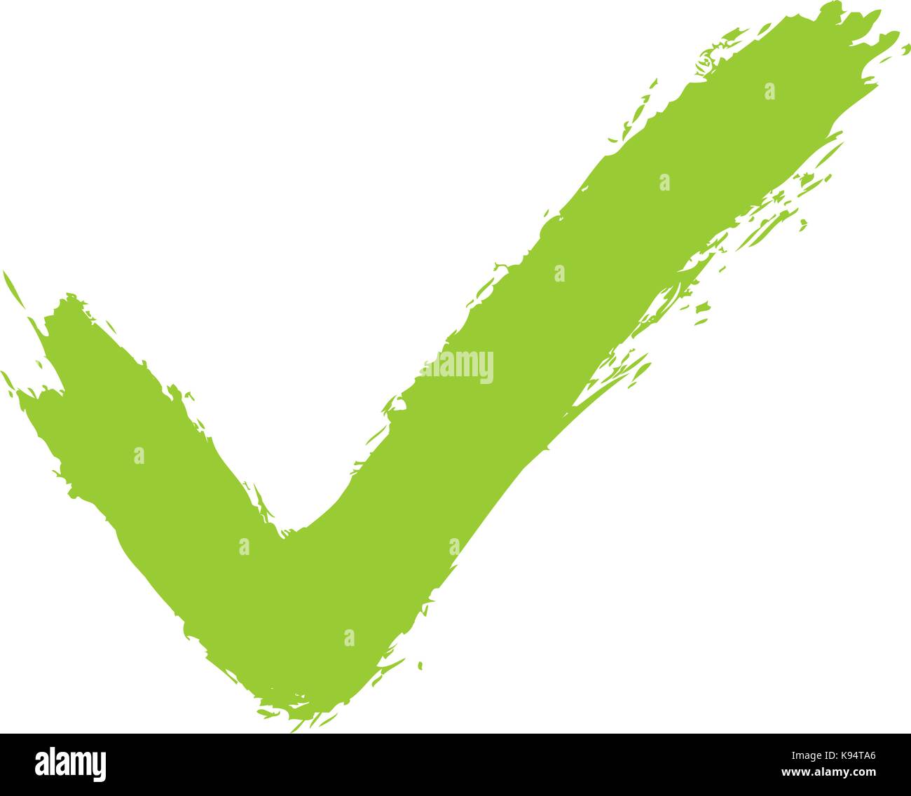 Green check mark sign addition icon. Quick and easy recolorable shape ...