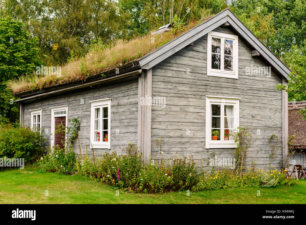 Langasjo, Sweden - August 28, 2017: Travel documentary of Klasatorpet, the croft or farm from 1827 that was used in the film The Emigrants (1971) by J Stock Photo