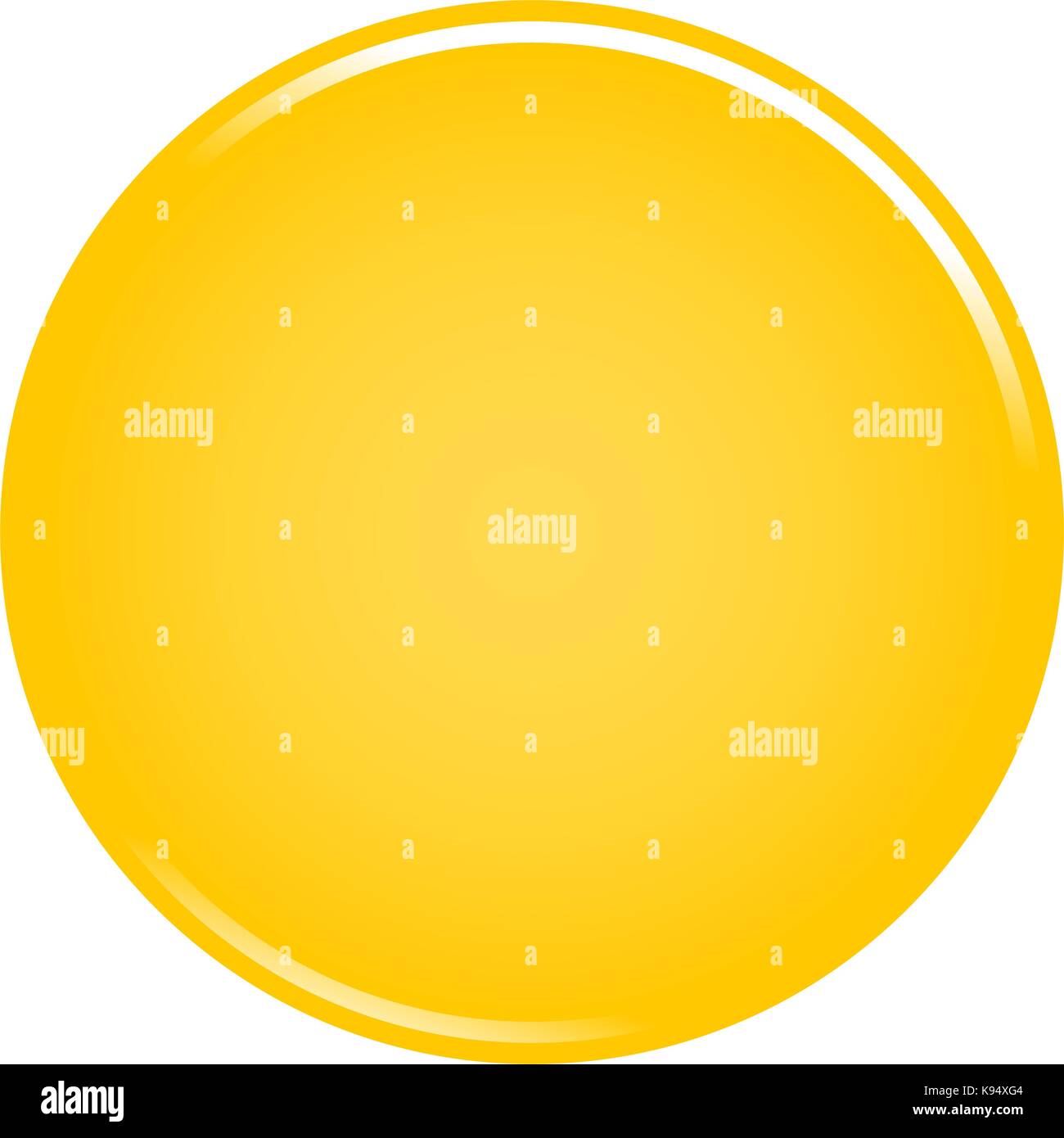 Yellow glossy button empty web internet icon circle empty shape. Vector