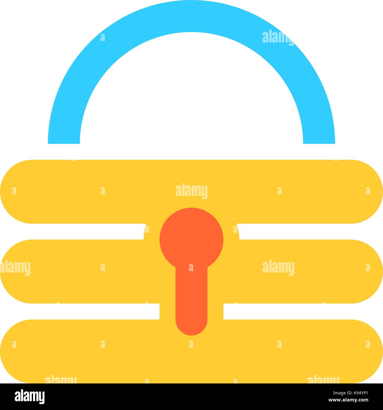 Flat padlock icon lock sign password button. Quick and easy recolorable ...