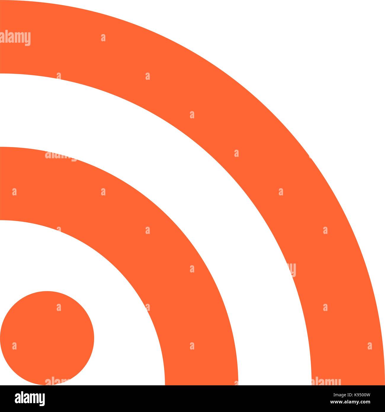 Flat RSS or WiFi icon really simple syndication sign subscribe button ...