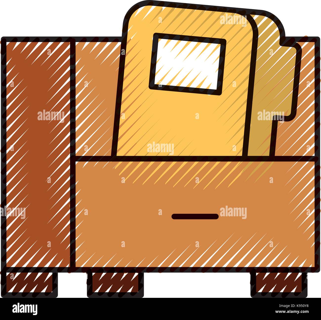 Office Cabinet And Folder File Document Storage Stock Vector Image