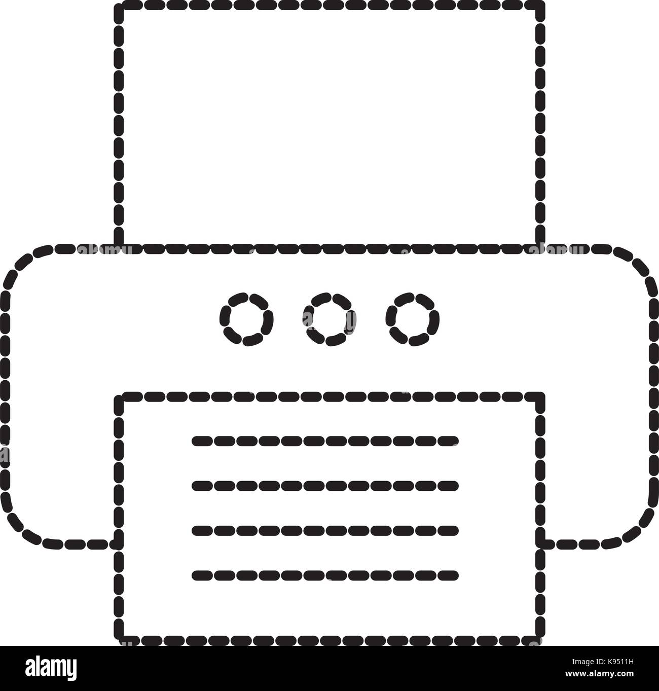 printer office copy paper device technology Stock Vector Image & Art ...
