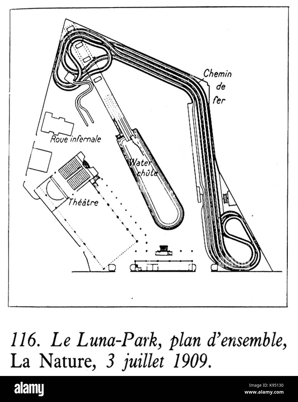 Luna park plan 1909 Stock Photo - Alamy