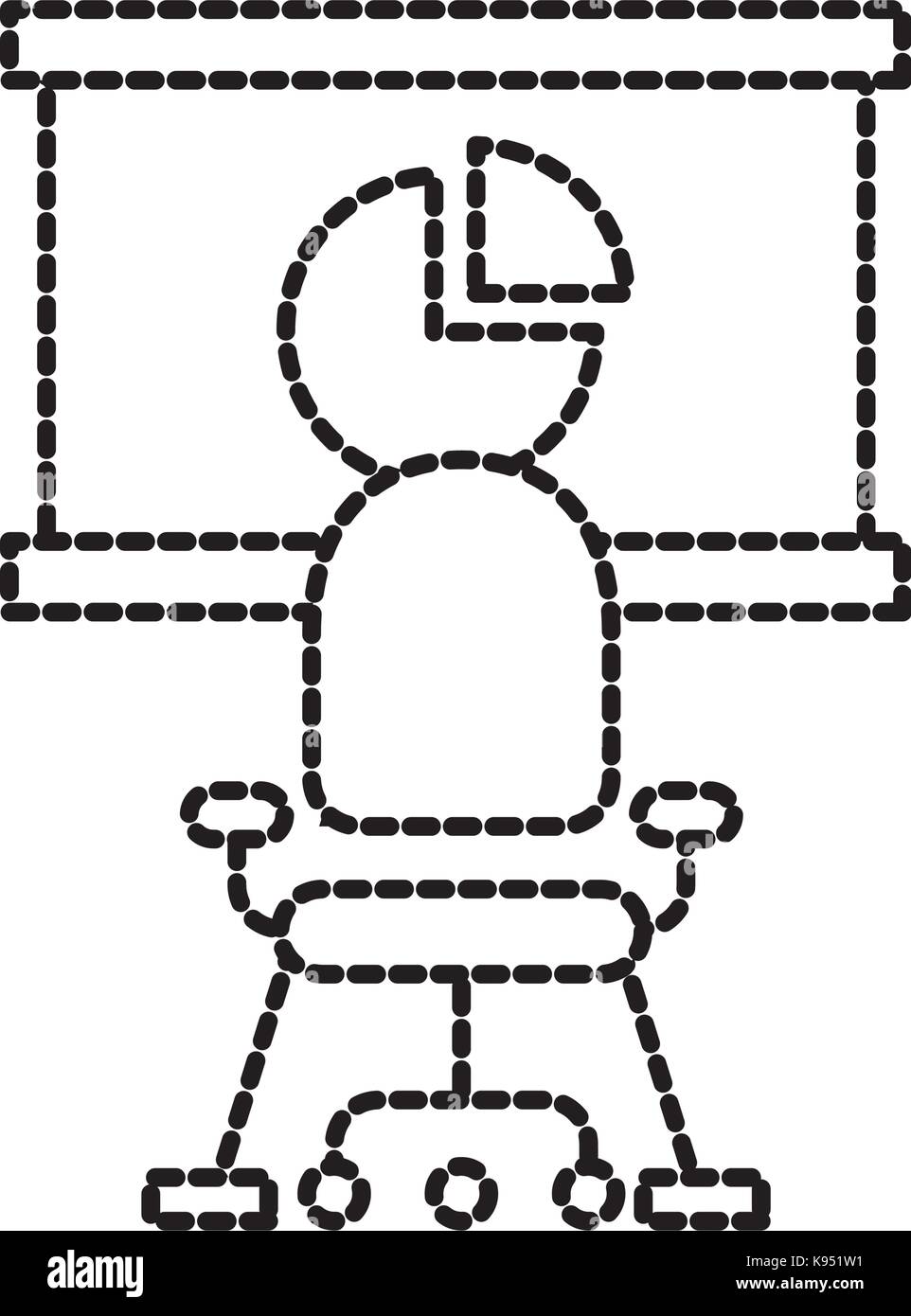 business armchair board presentation office equipment Stock Vector