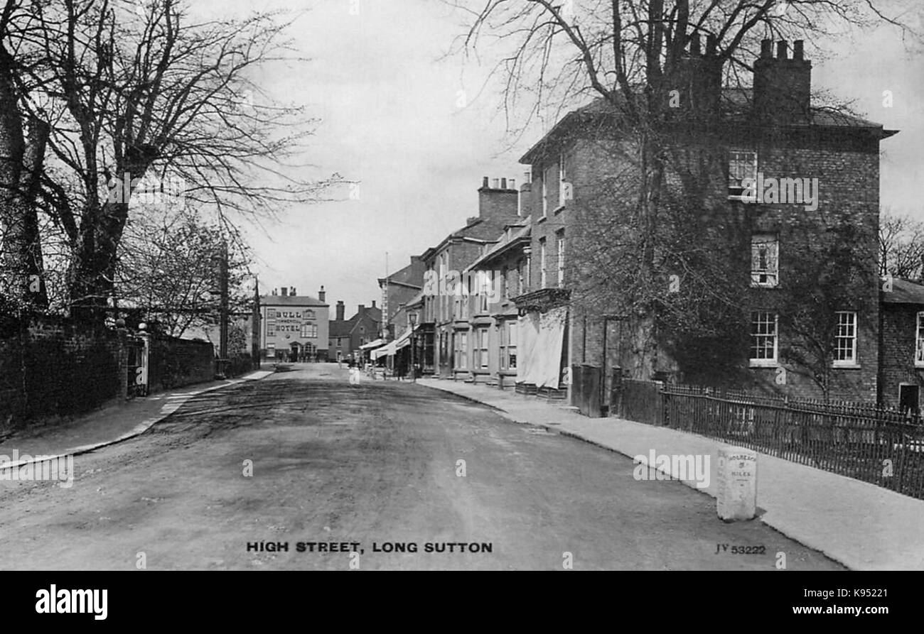 Long Sutton High Street 1914 Stock Photo
