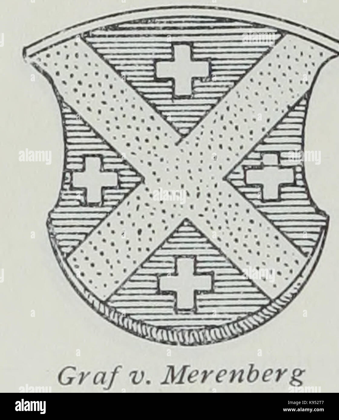 Luthmer III 000e Wappen Graf von Merenberg Stock Photo