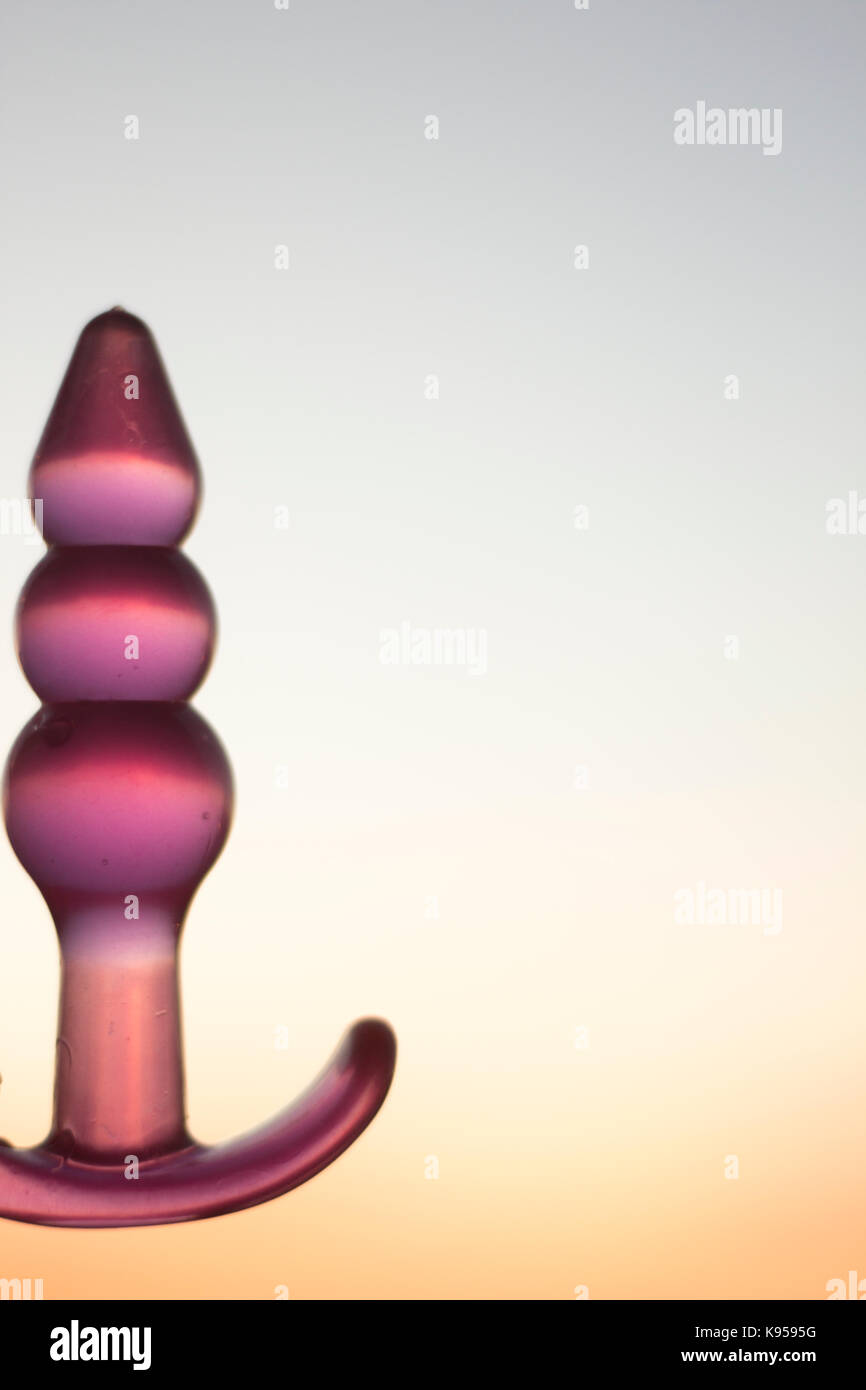 Buttplug anal sex erotic pleasure toy for straight and gay jelly dildo  games for men and women Stock Photo - Alamy