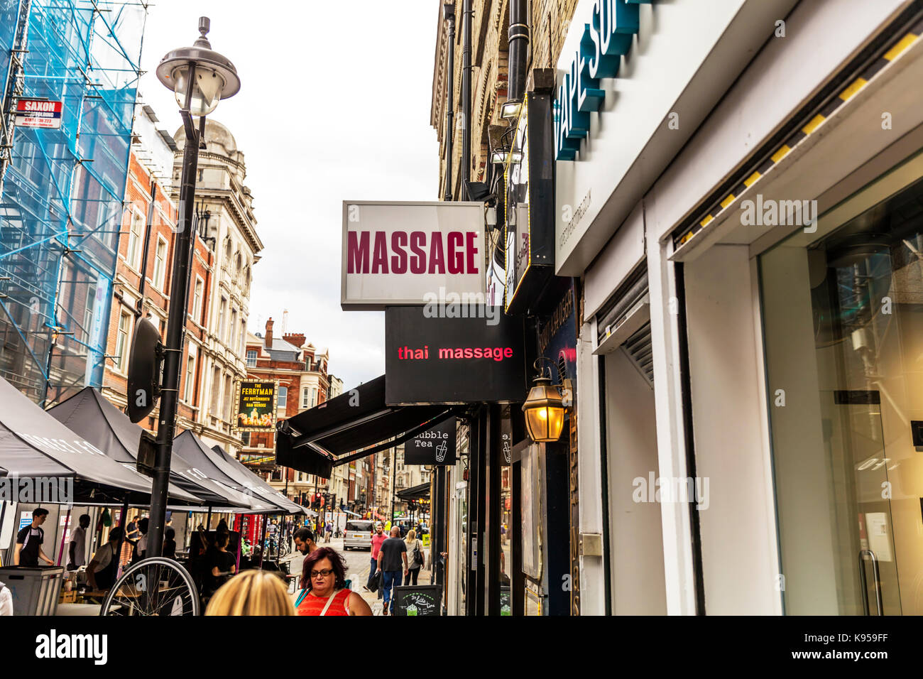 Massage parlor London West End, Massage parlour London West End, Massage  parlour sign, Massage parlor sign, Thai Massage sign, Thai Massage parlour  UK Stock Photo - Alamy