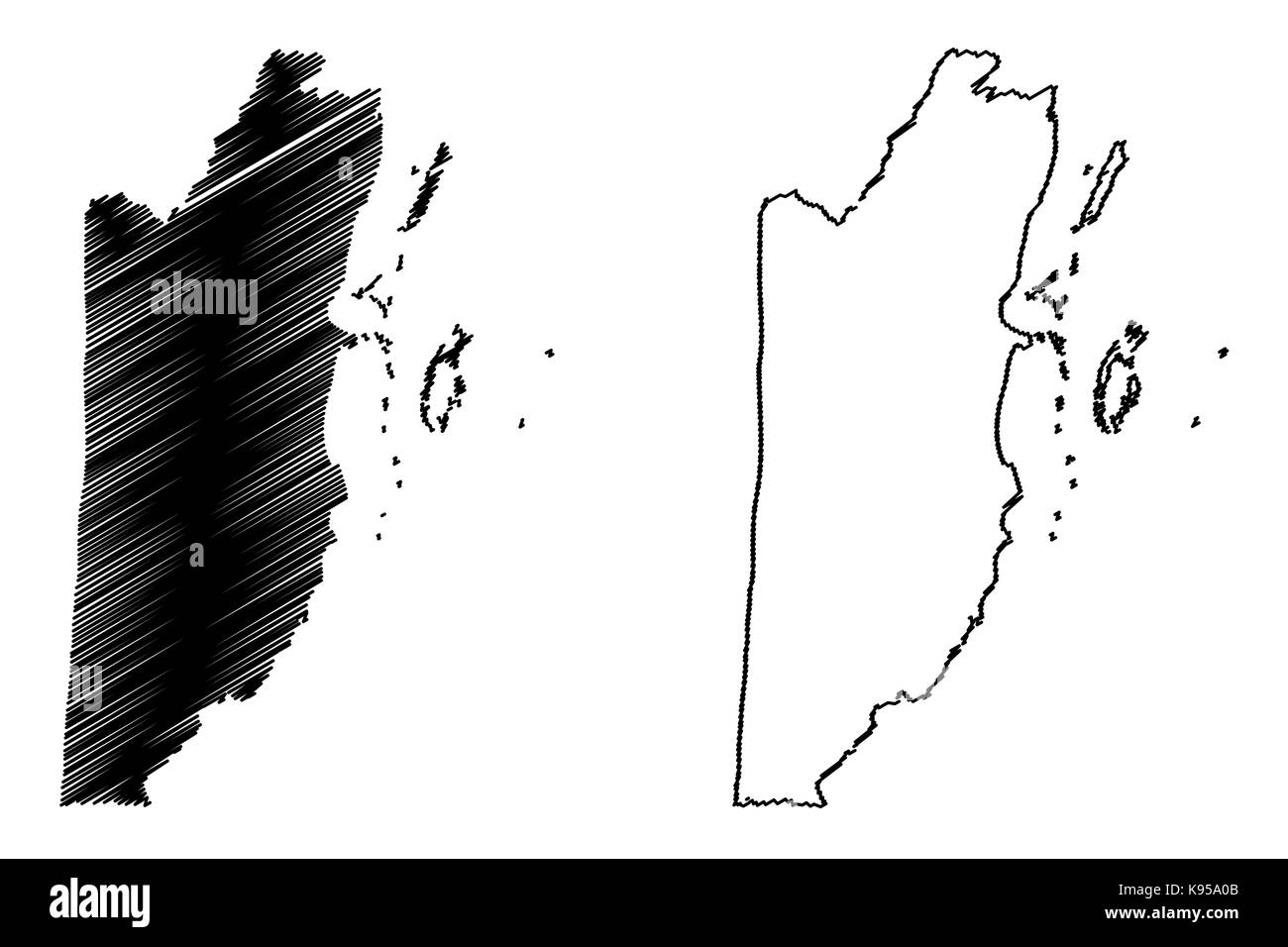 Belize Map Vector Illustration, Scribble Sketch Belize Stock Vector ...