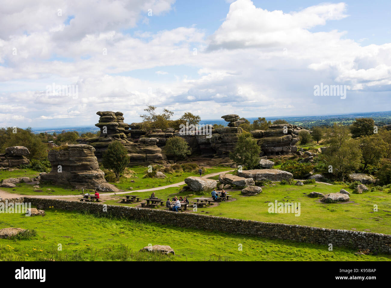 Beautiful Balancing Rock Formations at Brimham Rocks near Pateley