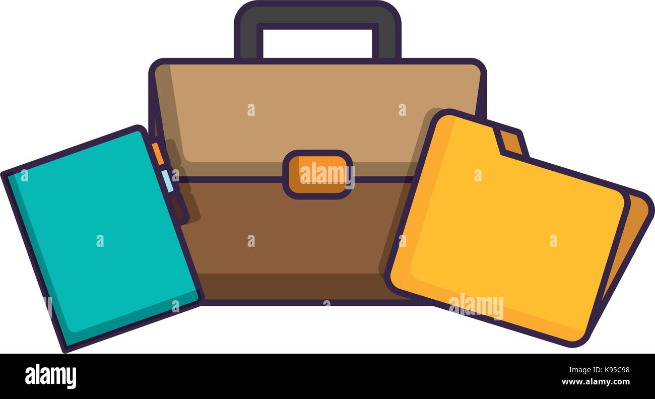 briefcase and notebook icon Stock Vector Image & Art - Alamy