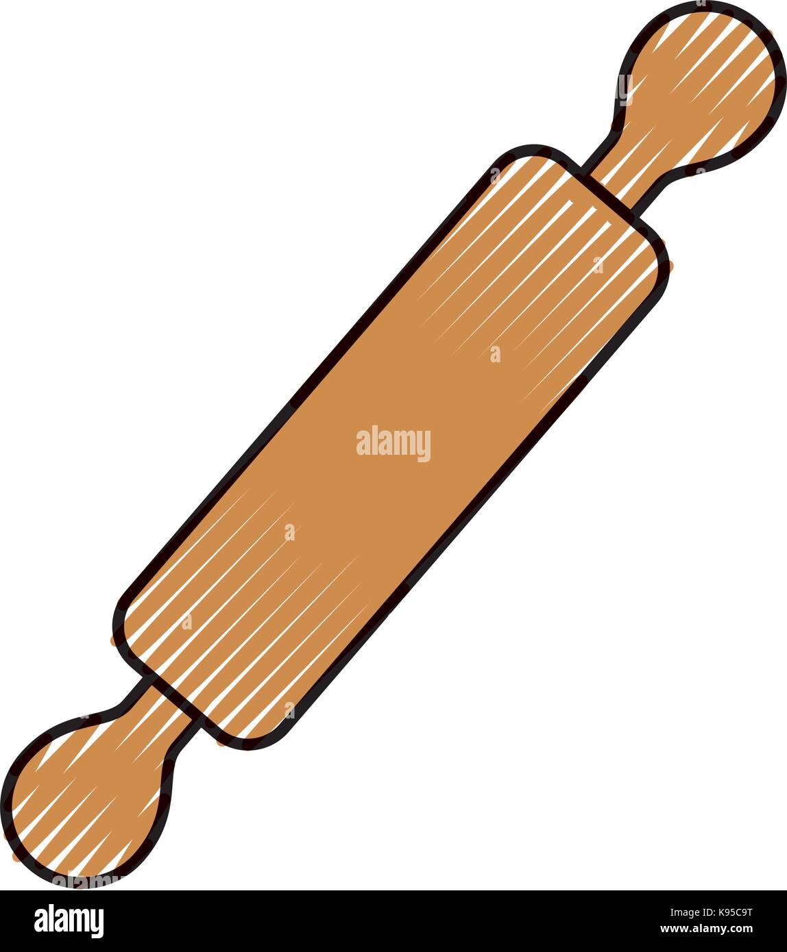 rolling pin kitchen utensil handles cooking Stock Vector Image & Art