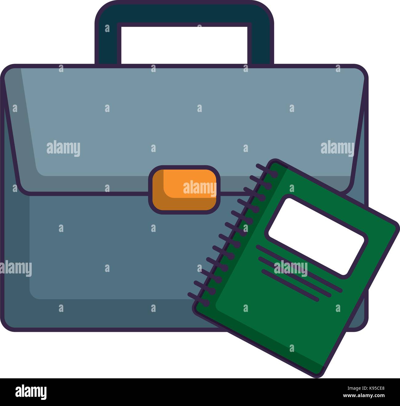 briefcase and notebook icon Stock Vector Image & Art - Alamy