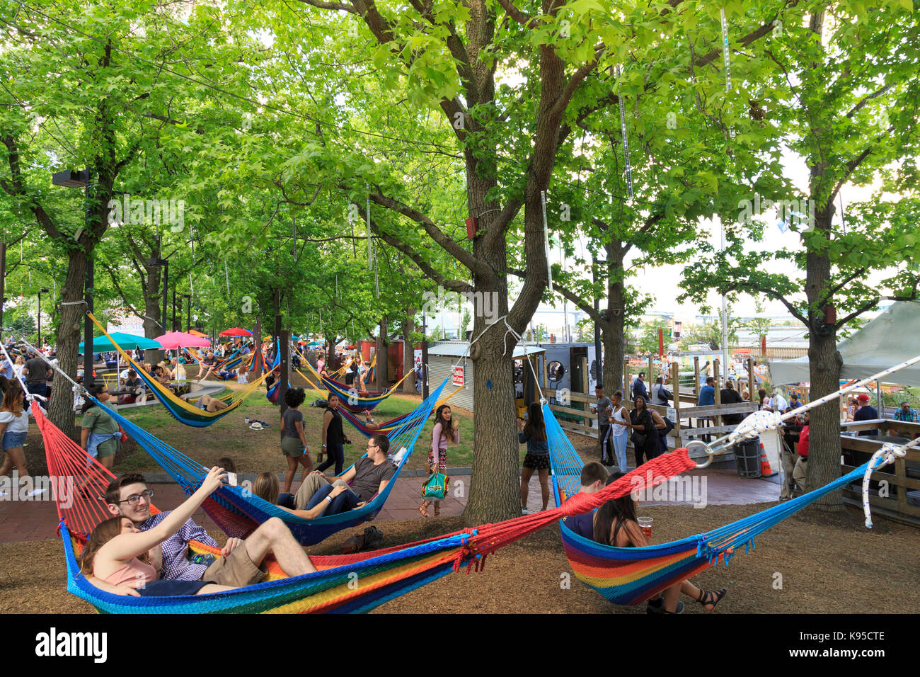 Hammock Grove at Spruce Harbor Park, Penns Landing, Philadelphia, USA