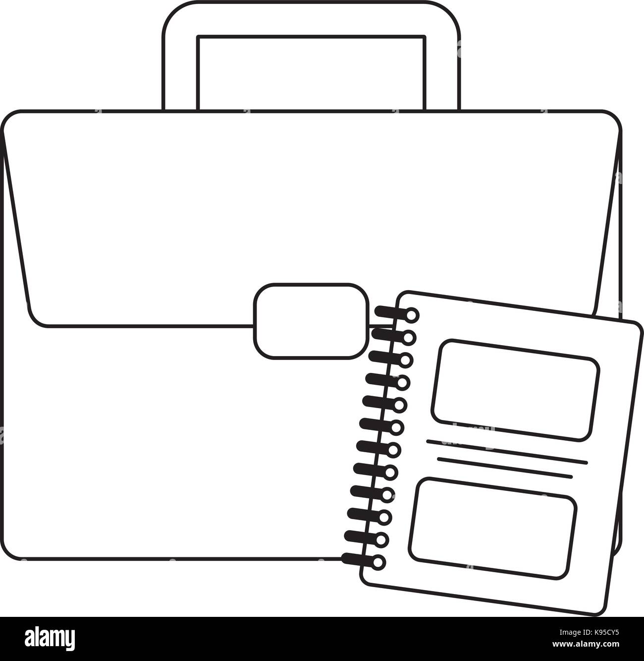 briefcase and notebook icon Stock Vector Image & Art - Alamy