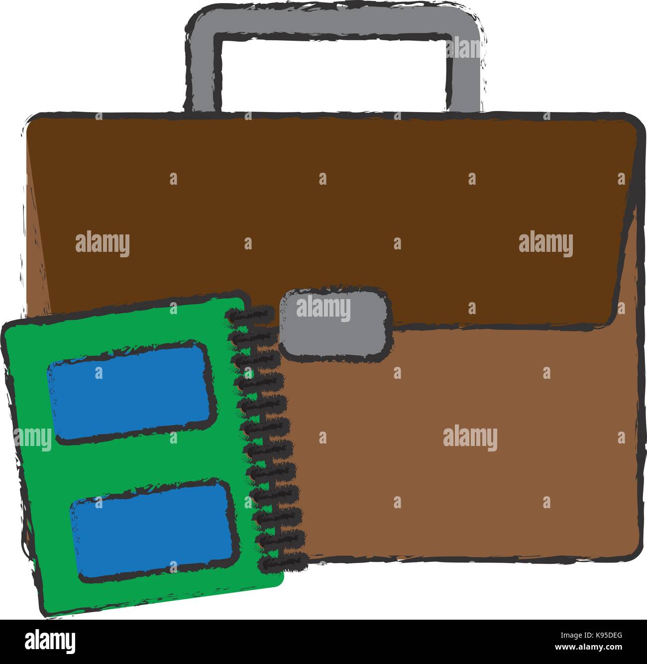 briefcase and notebook icon Stock Vector Image & Art - Alamy