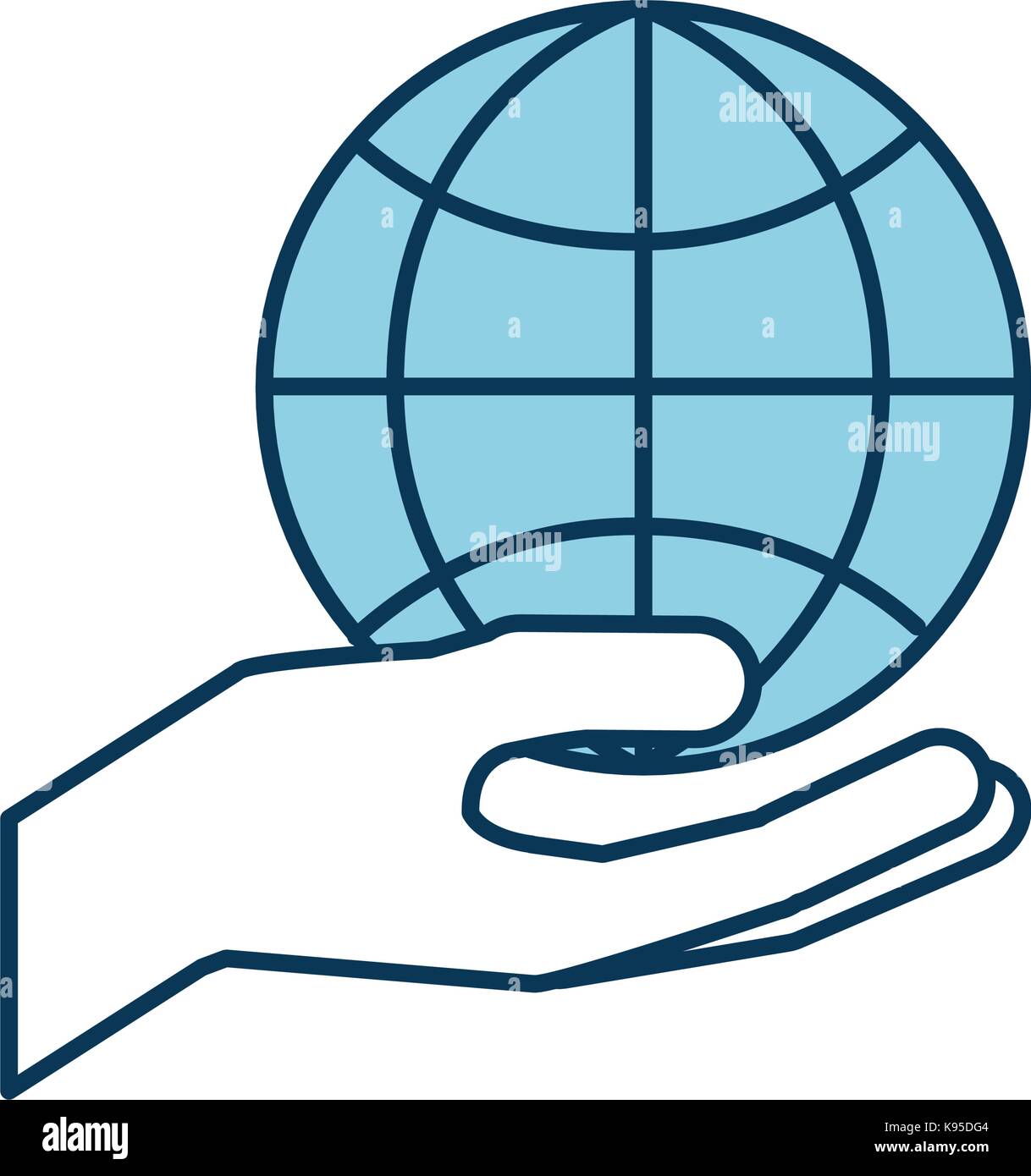 hand holding globe world commerce financial Stock Vector Image & Art ...