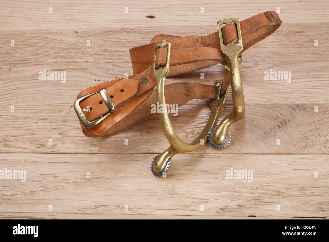 Westernstyle cowboy spurs with rowels Stock Photo Alamy