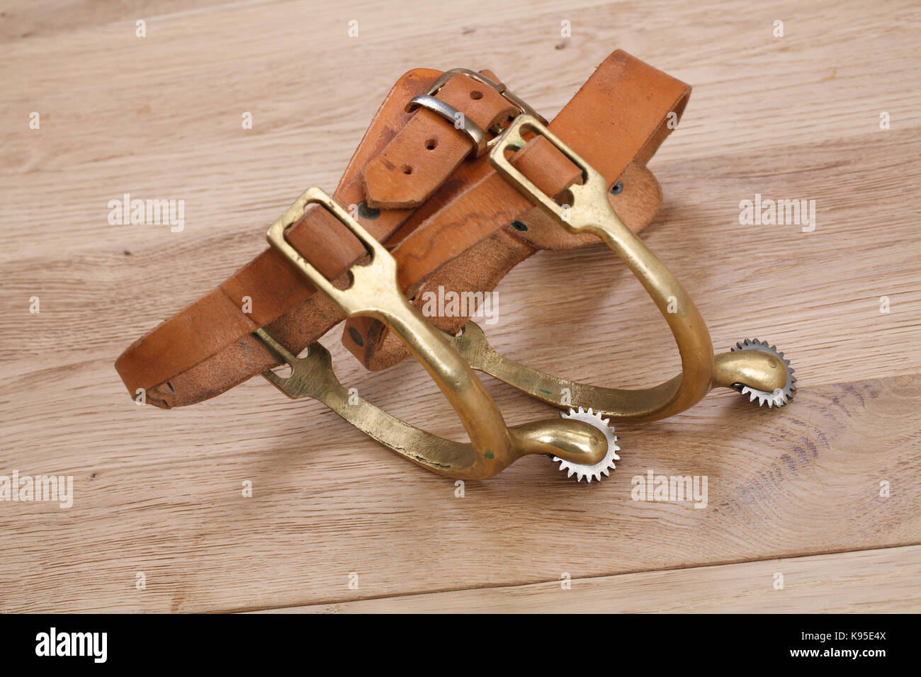 Westernstyle cowboy spurs with rowels Stock Photo Alamy