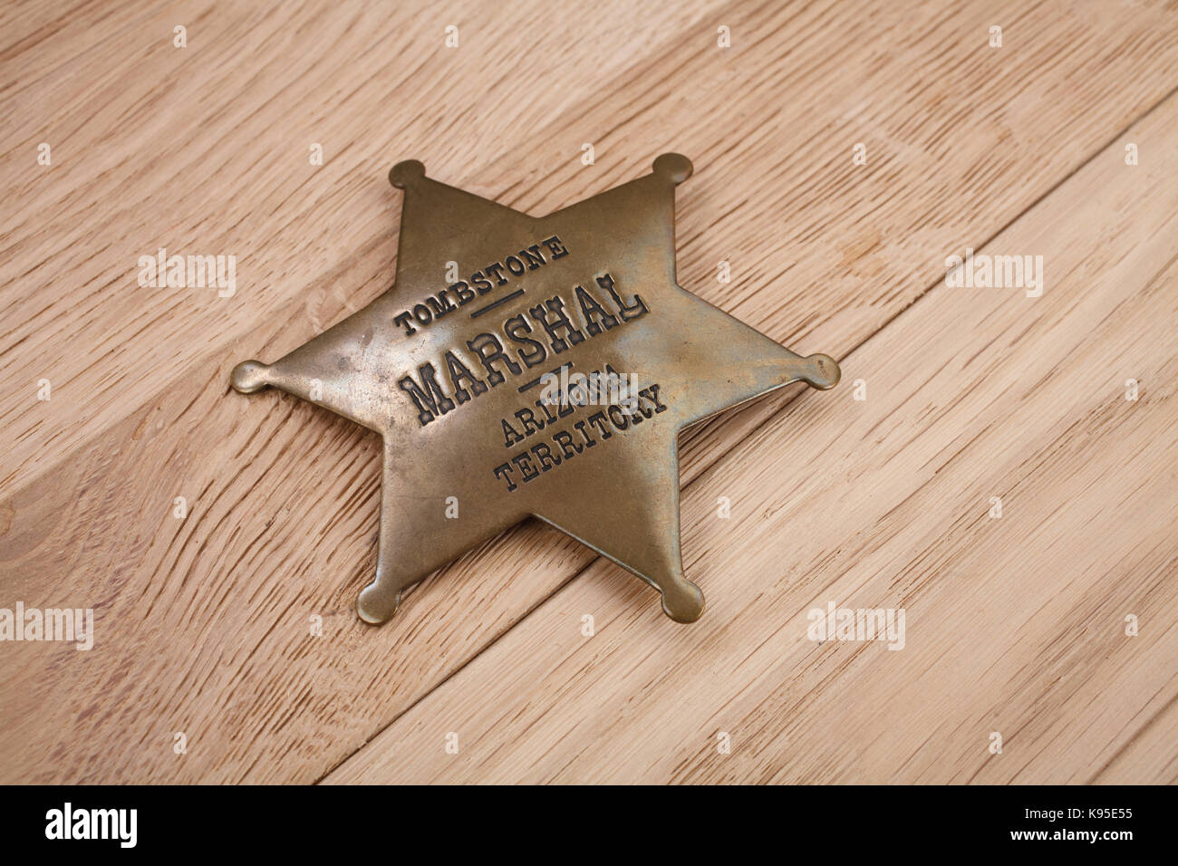 Western-style sheriff badge Stock Photo - Alamy