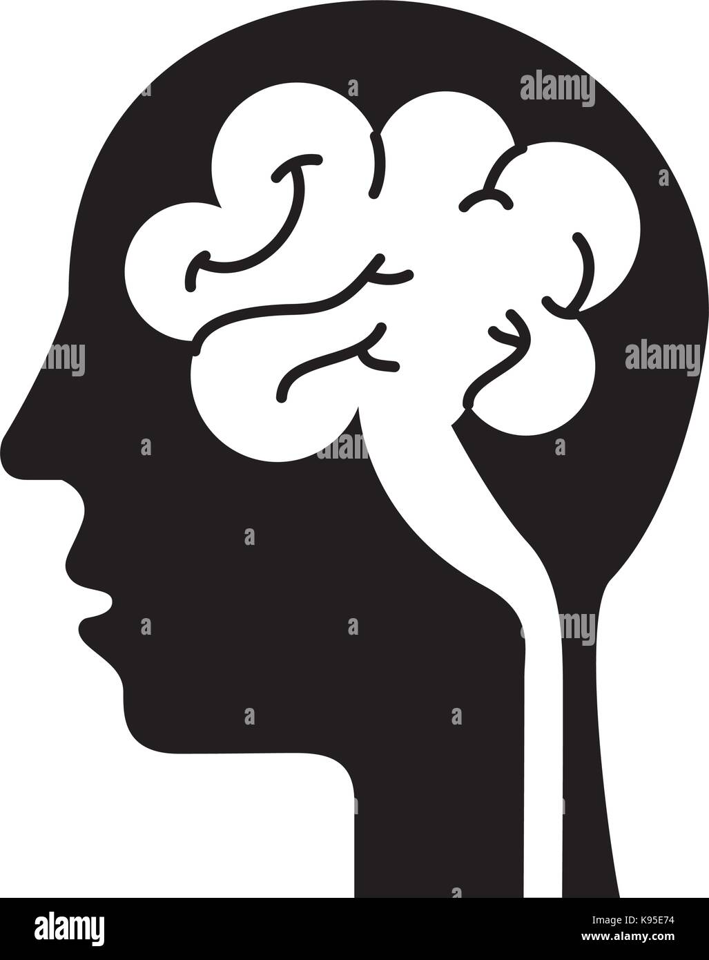 human head and brain icon mind concept Stock Vector Image & Art - Alamy