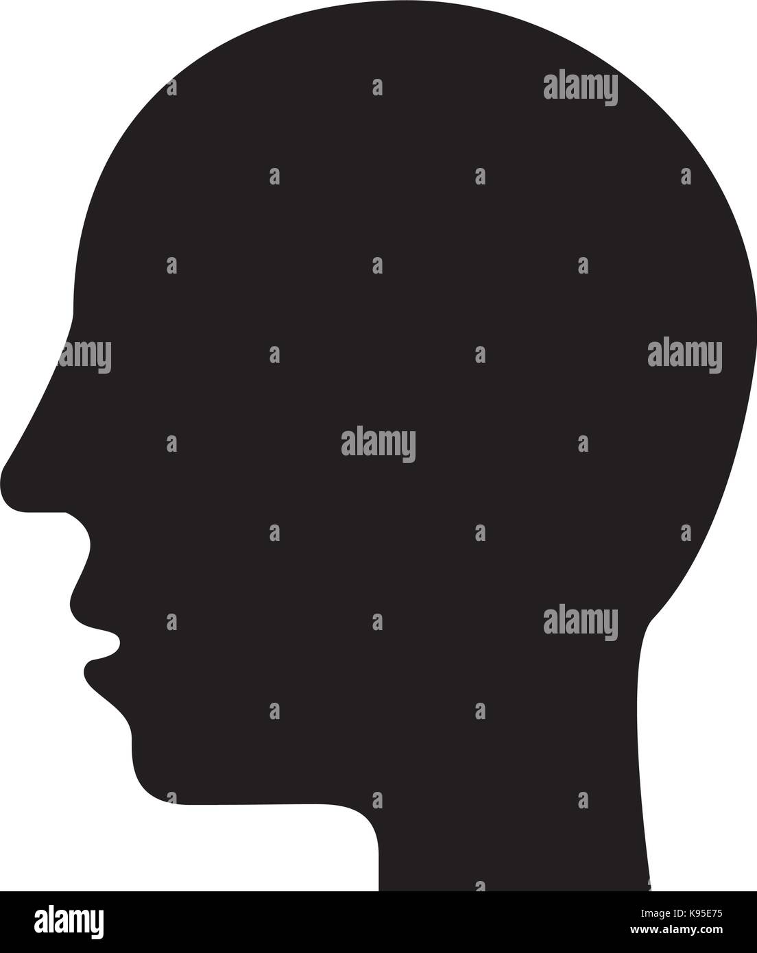 silhouette human head profile man image Stock Vector Image & Art - Alamy