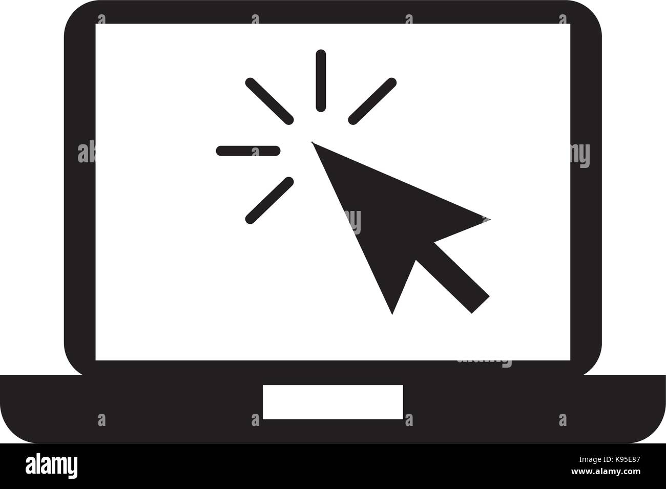 laptop technology arrow cursor point select Stock Vector Image & Art ...