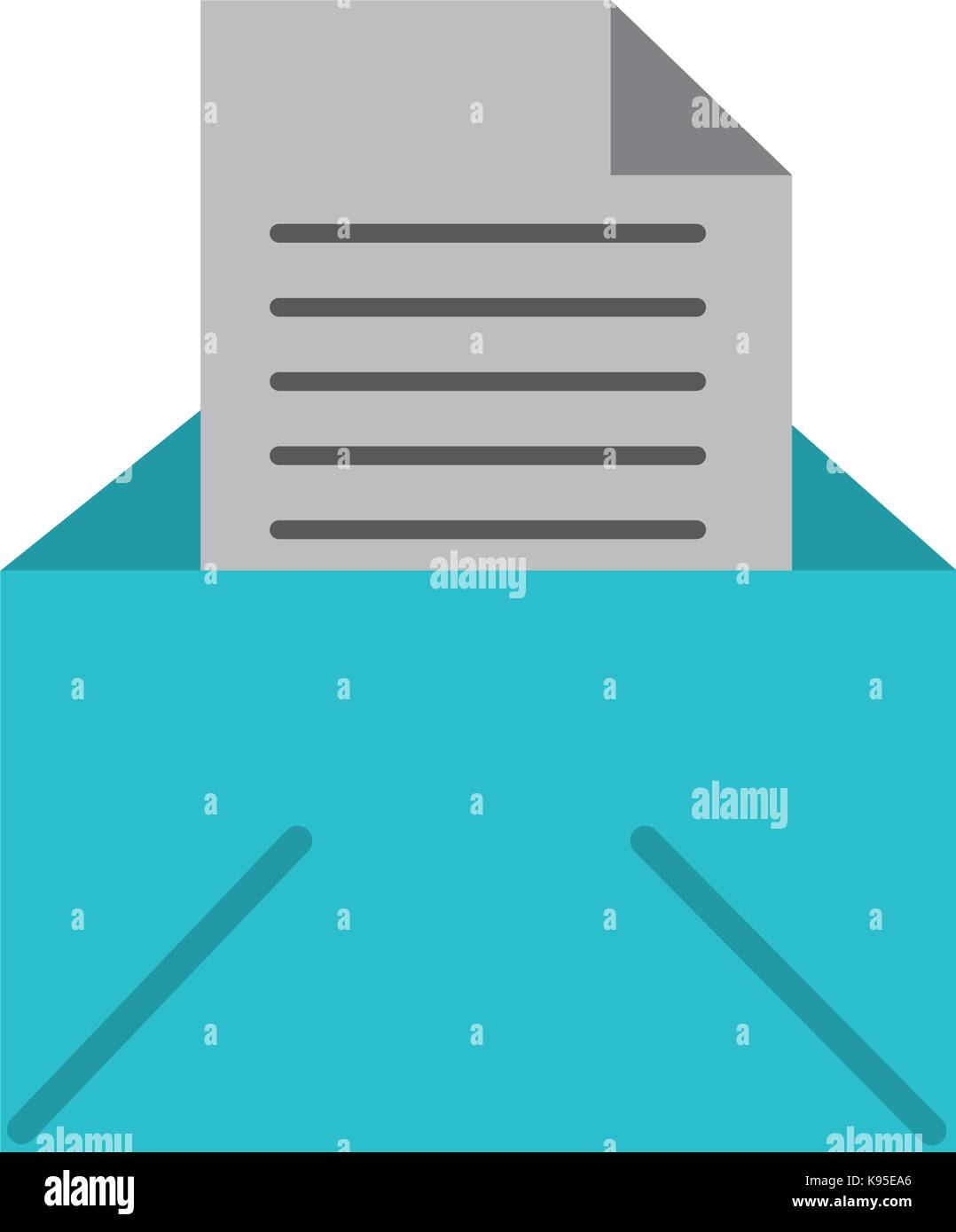 email message letter envelope open icon Stock Vector Image & Art - Alamy