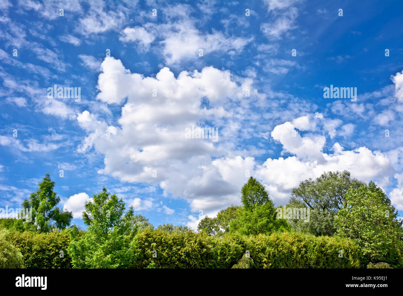 Sunny spring sky with clouds hi-res stock photography and images - Alamy