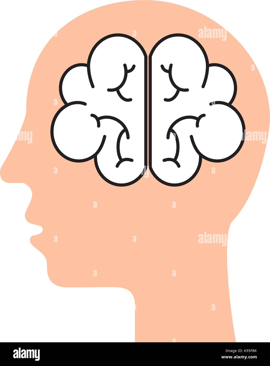 human brain mind or intelligence icon Stock Vector Image & Art - Alamy