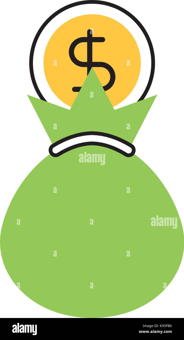 bank bag of money coin dollar cash Stock Vector Image & Art - Alamy