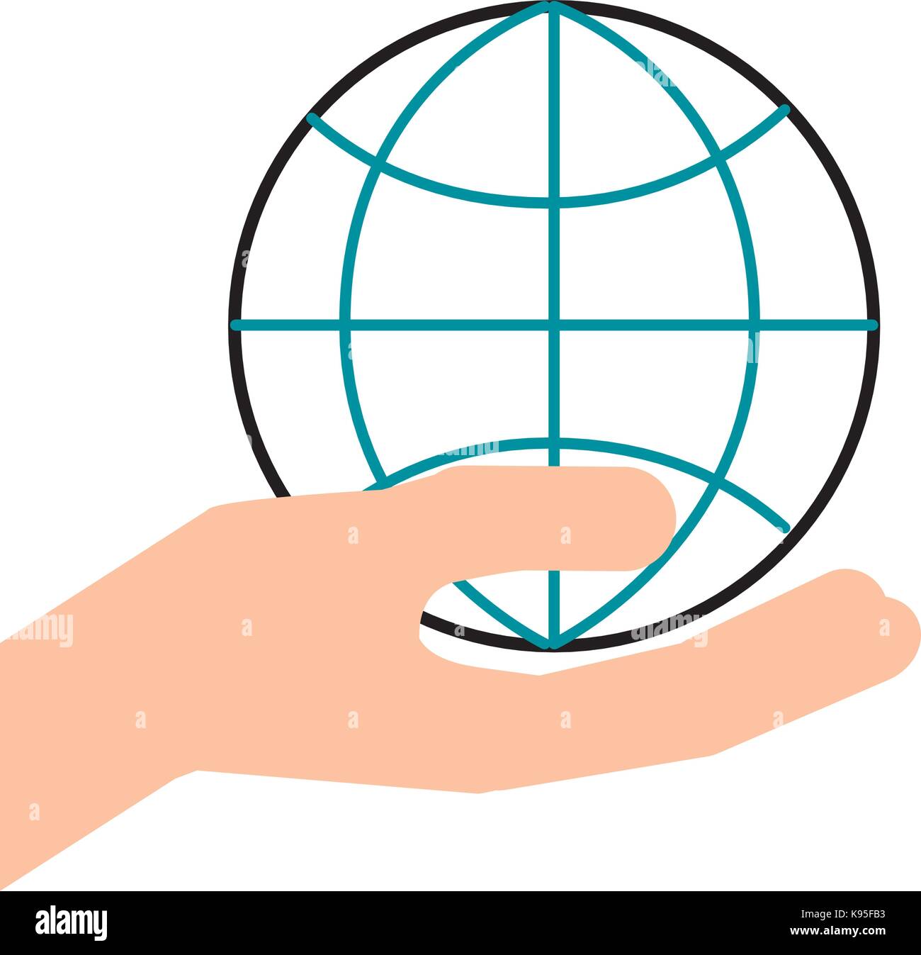 hand holding globe world commerce financial Stock Vector Image & Art ...