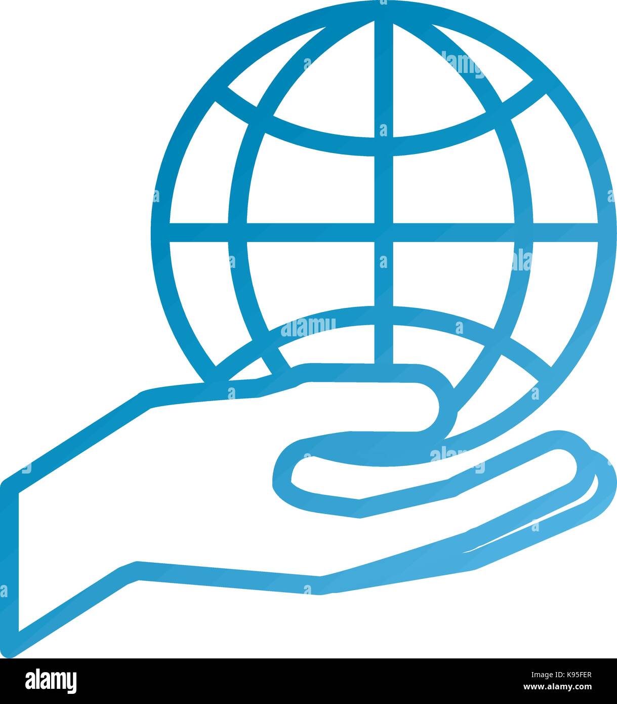 hand holding globe world commerce financial Stock Vector Image & Art ...