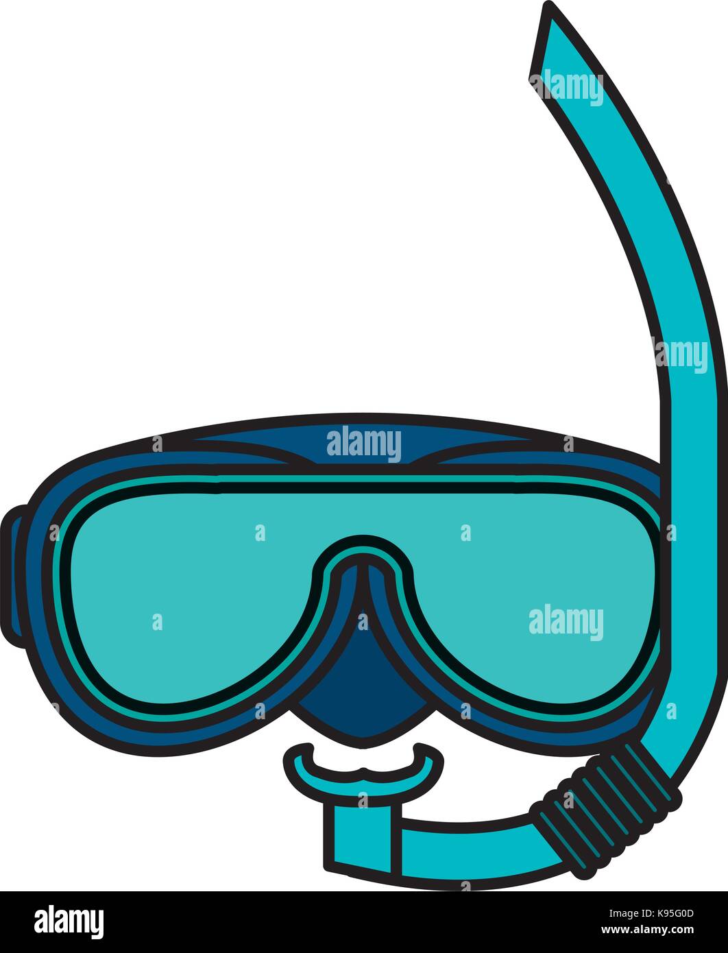snorkel and googles isolated icon vector illustration design Stock ...