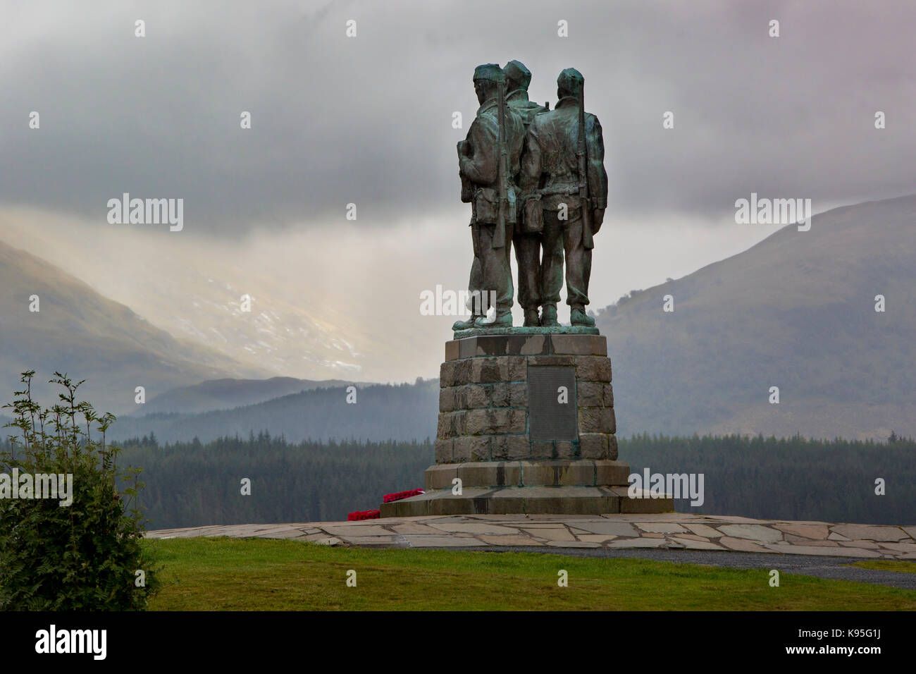 The Commando Memorial - a Category A listed monument to the British Commando Forces lost in World War II, Spean Bridge, Scotland, UK Stock Photo