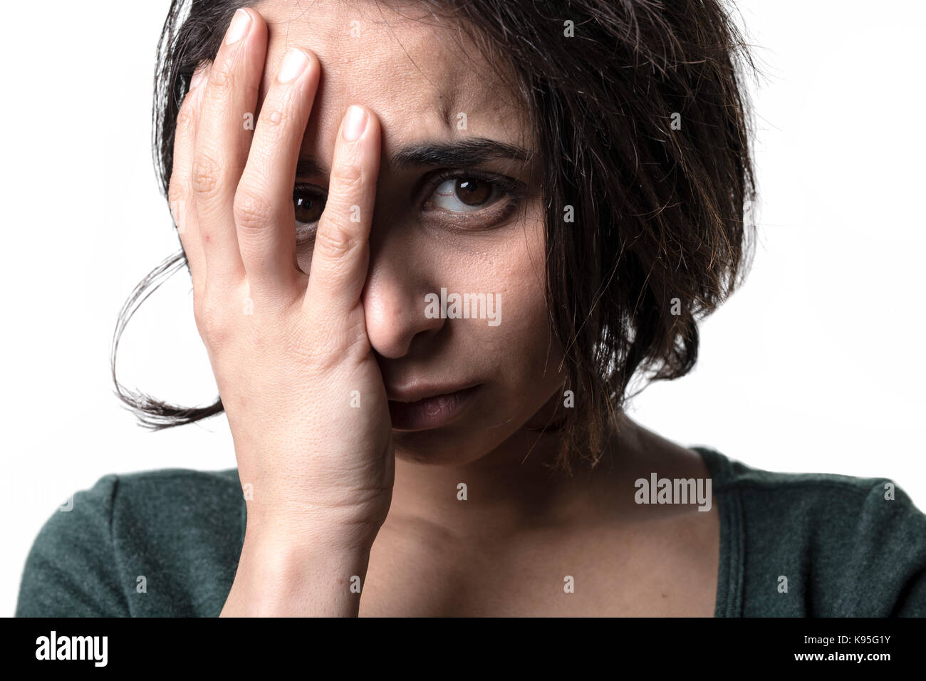 Woman and sad 30s hi-res stock photography and images - Alamy